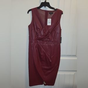 Faux leather dress